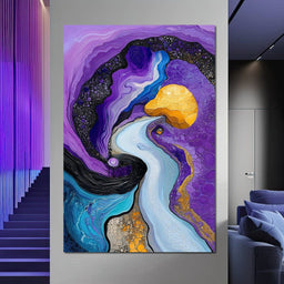 Waves of the Amethyst Sky - TooplesArt - NicheCanvas