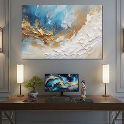 Golden Tide Celestial Drift - NicheCanvas