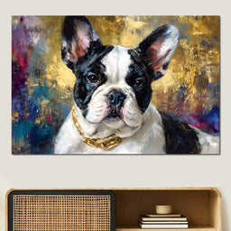 Golden French Bulldog Portrait - NicheCanvas