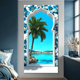 Tropical Window to Tranquility - NicheCanvas