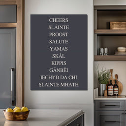 Global Cheers Multilingual Toast - NicheCanvas