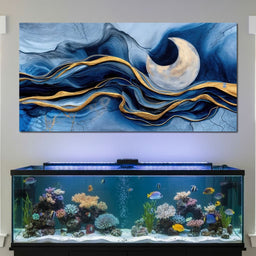 Gold Seam Crescent Tide - TooplesArt - NicheCanvas