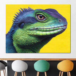 Lively Reptilian Portrait - NicheCanvas