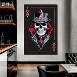 Ace Skeleton High Stakes Elegance - NicheCanvas