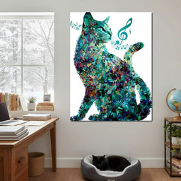 Melody Paws Neon Cat Muse - NicheCanvas