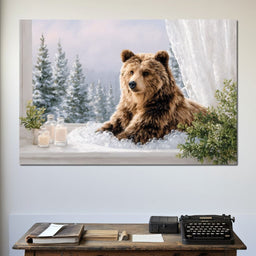 Cozy Bear Bath Mountain View - NicheCanvas