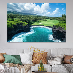 Ocean's Edge Golfer Dream - NicheCanvas
