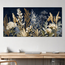 Midnight Botanical Bouquet - NicheCanvas