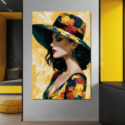 Golden Hour Couture Portrait - NicheCanvas