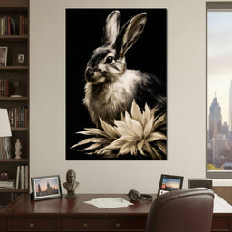 Quiet Contemplation Of The Wild Hare - NicheCanvas