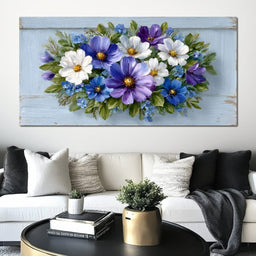 Lavender Meadow Flower Cascade - NicheCanvas