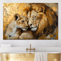 Golden Lions - NicheCanvas