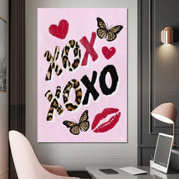 Leopard Kiss XO Butterfly Love - NicheCanvas