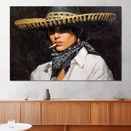 Smoky Bandit Hat Portrait - NicheCanvas