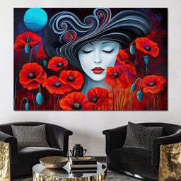 The Poppy Queen’s Dream - TooplesArt - NicheCanvas