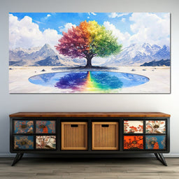 Rainbow Reflections Oasis - NicheCanvas