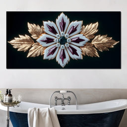 Radiant Jewel Blossom Grandeur - NicheCanvas