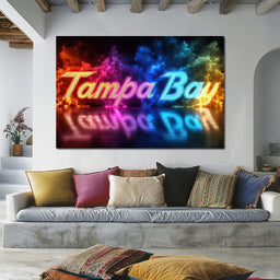 Tampa Bay Neon Night - NicheCanvas