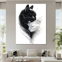 Cats Embrace - NicheCanvas