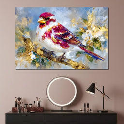 Golden Petal Songbird - NicheCanvas