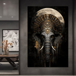 Golden Pharaoh Elephant King - NicheCanvas