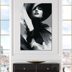 Monochrome Couture Elegance - NicheCanvas