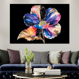 Gilded Petals Reveal Dark Radiance - NicheCanvas