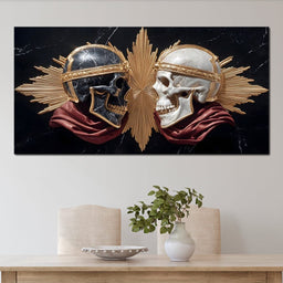 Royal Duality Marble Skull Gold - NicheCanvas