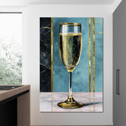 Gilded Champagne Elegance - NicheCanvas