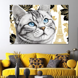 Parisian Feline Enchantment - NicheCanvas
