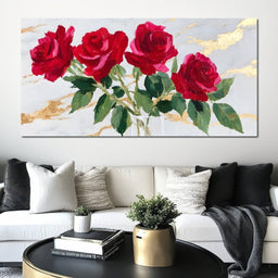 Rose Quartet Gold Marble Glow - NicheCanvas