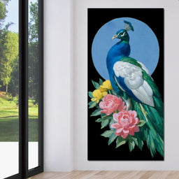 Majestic Peacock Blossoms - NicheCanvas