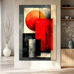 Geometric Dawn Fusion - NicheCanvas