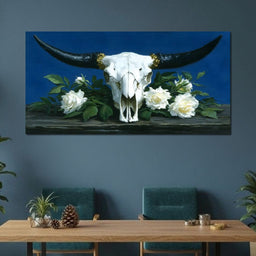 Bone Crown and Ivory Roses - NicheCanvas