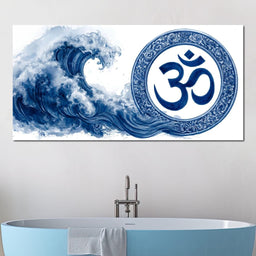 Indigo Om Mandala Meditation - NicheCanvas