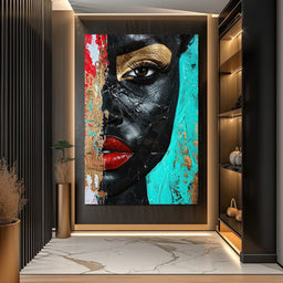 Golden Gaze of Mystery - NicheCanvas