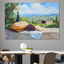 Tuscan Feast Panorama - NicheCanvas