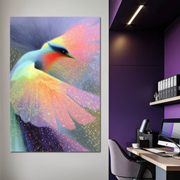 Radiant Feathered Aurora Soar - NicheCanvas
