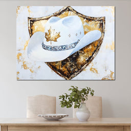 Golden Maple Leaf Western Hat - NicheCanvas