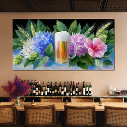 Floral Celebration Brew Symphony - NicheCanvas