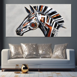 Chrome Horse Elegance - Alicia Smith - NicheCanvas