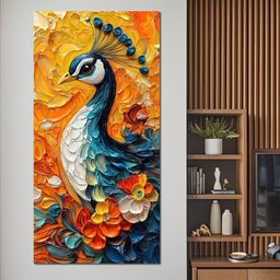 Radiant Peacock Garden Harmony - NicheCanvas