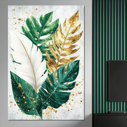 Golden Leaf Rhythm in Nature - NicheCanvas