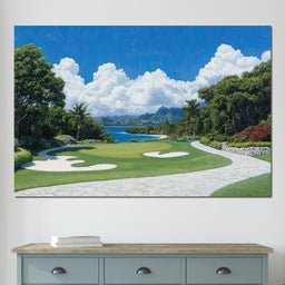 Tranquil Shoreline Golf Retreat - NicheCanvas