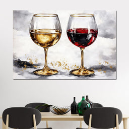 Red & White Wine - NicheCanvas