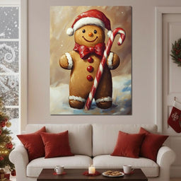 Gingerbread Joy Holiday Cheer - NicheCanvas