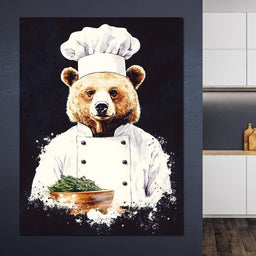 Chef Bear Culinary Delight - NicheCanvas