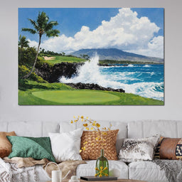 Ocean Breeze Cascade by the Gold Course - NicheCanvas