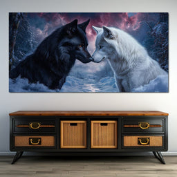 Winter Wolves Couple - NicheCanvas