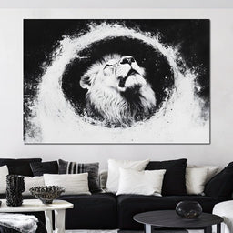Lion's Majestic Ascent - NicheCanvas